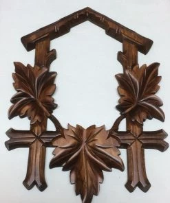 Frankenmuth Clock Company & Bavarian Clock Haus Cuckoo Clocks, Quartz Cuckoo Clocks & Miniature Clocks 5 Leaf Musical Bottom Carving 12"