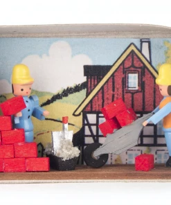 Frankenmuth Clock Company German Souvenirs 028/163 - Matchbox Scene: Brick Masons