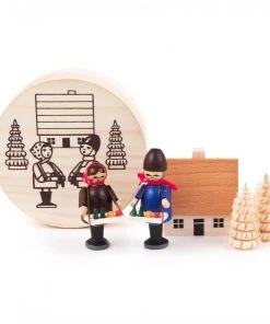 Frankenmuth Clock Company™ Chip Box With Children Christmas Decorations, Candles & Other Decorations