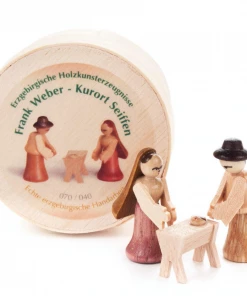 Frankenmuth Clock Company 070/040 - Wooden Chip Box With Nativity Scene