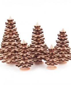Frankenmuth Clock Company™ View All 082/065 - Wooden Conifer Trees - Set Of 5