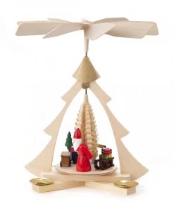 Frankenmuth Clock Company 085/001N - Pyramid With Santa & Gifts