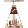 Frankenmuth Clock Company 085/003N - Pyramid With Nativity Scene & Shooting Star (14mm Candles)
