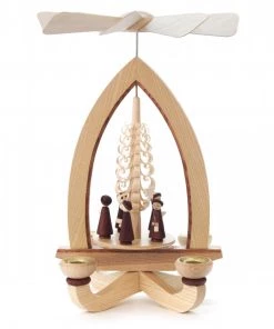 Frankenmuth Clock Company 085/039K - Pyramid With Carol Singers (14mm Candles)