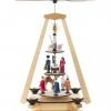 Frankenmuth Clock Company 085/046 - Pyramid With Painted Nativity Scene (14mm Candles)