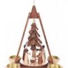 Frankenmuth Clock Company 085/110 - Pyramid With Nativity Scene & Dark Tree (14mm Candles) View All