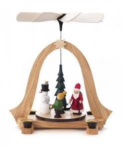 Frankenmuth Clock Company View All 085/324B - Pyramid With Painted Christmas Scene (14mm Candles)