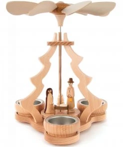 Frankenmuth Clock Company 085/546G - Pyramid With Nativity Scene (Tealights) View All