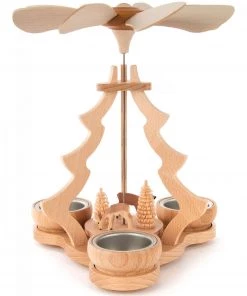 Frankenmuth Clock Company 085/546R - Pyramid With Deer & Trees (Tealights) View All