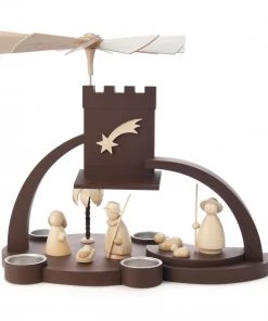 Frankenmuth Clock Company 085/830 - Modern Style Nativity Pyramid (Tealights)