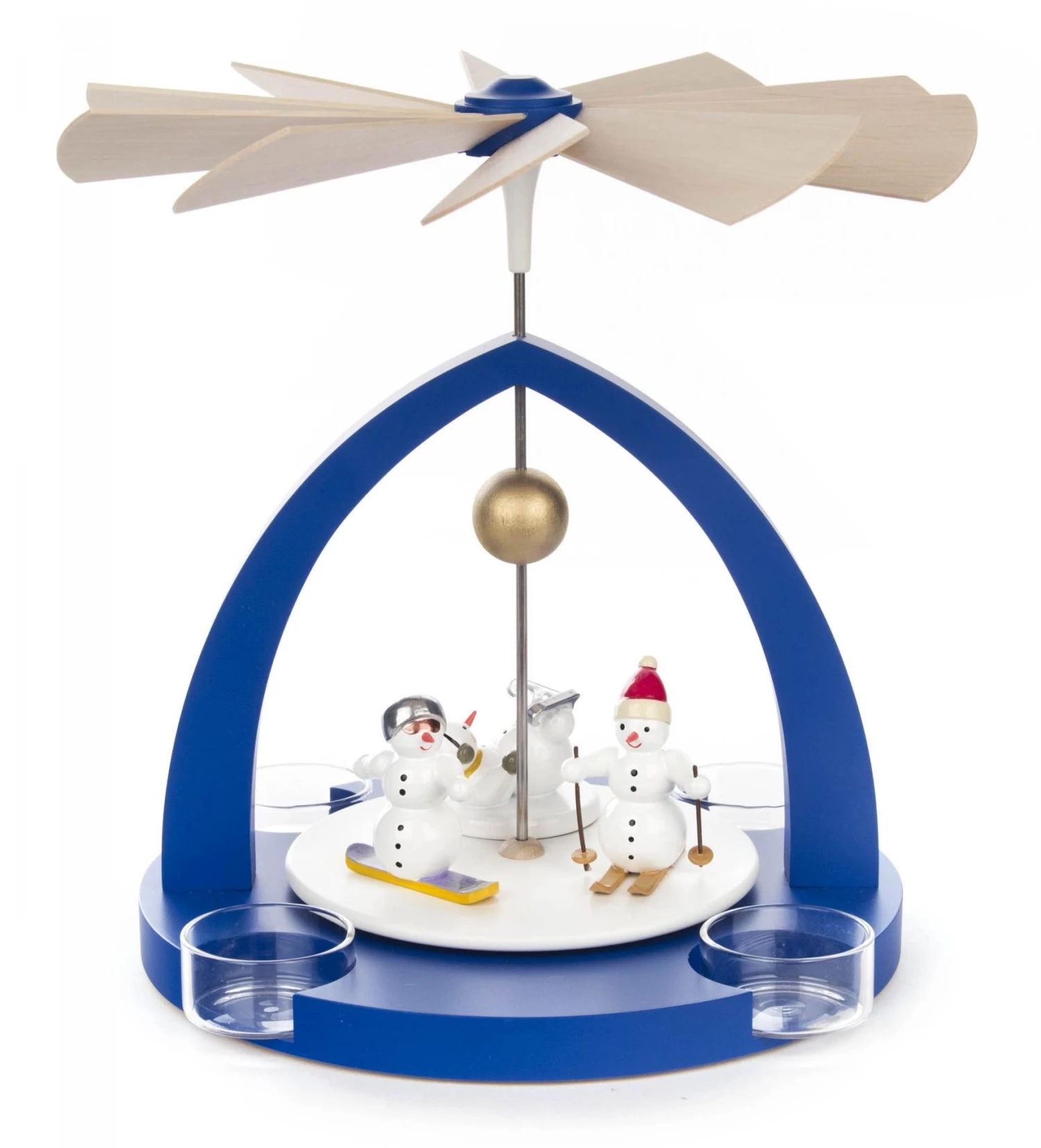 Frankenmuth Clock Company 085/898/1 - Pyramid With Hand Painted Snowmen (Tealights) View All 3 Frankenmuth Clock Company 085/898/1 - Pyramid With Hand Painted Snowmen (Tealights) View All