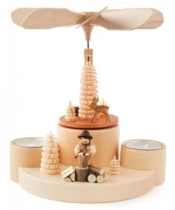 Frankenmuth Clock Company View All 085/921 - Pyramid With Wood Chopper & Deer