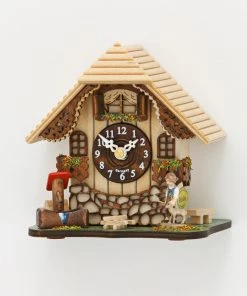 Frankenmuth Clock Company View All 085Q - Novelty Stable Boy Tabletop Chalet