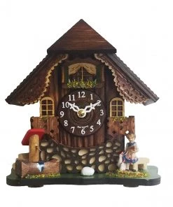Frankenmuth Clock Company 086Q - Novelty Chalet Cuckoo Clock With Girl & Duck