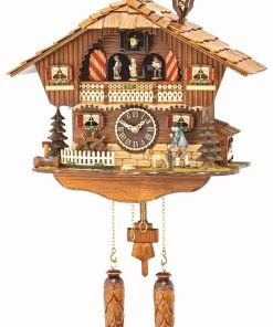 Frankenmuth Clock Company View All KU495QMT - Quartz Musical Chalet With Animated Wanderer