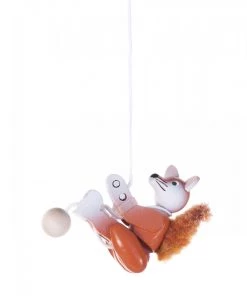 Frankenmuth Clock Company View All 105/063 - Climbing Wooden Fox Figurine