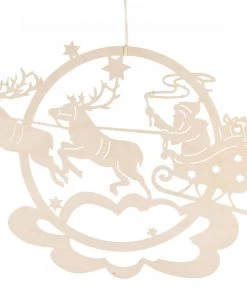 Frankenmuth Clock Company 165/200 - Window Ornament - Santa, Sleigh, & Reindeer View All