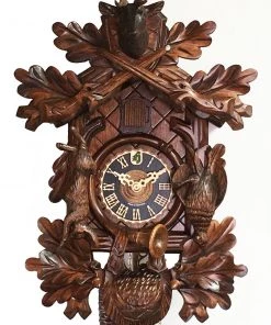 Frankenmuth Clock Company View All KU1303 - 1 Day Dead Animal Hunter Cuckoo Clock