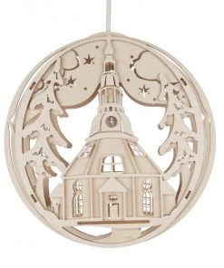 Frankenmuth Clock Company 197/197 - Seiffen Church Lighted Hanging Ornament