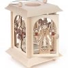 Frankenmuth Clock Company View All 198/152 - Lantern Style Tealight Holder With Angel & Miner