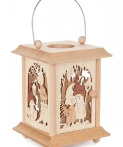 Frankenmuth Clock Company View All 198/154 - Lantern Style Votive Holder With Gnomes