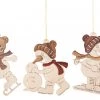 Frankenmuth Clock Company View All 198/160 - Wooden Snowman Ornaments