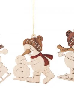 Frankenmuth Clock Company View All 198/160 - Wooden Snowman Ornaments