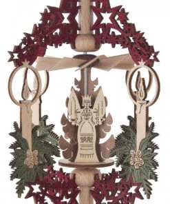 Frankenmuth Clock Company View All 199/469/1 - Pyramid Ornament With Candles & Angels