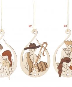 Frankenmuth Clock Company View All 199/987 - Wooden Nativity Scene Ornaments