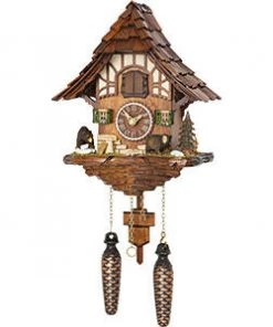 Frankenmuth Clock Company View All KU4201QM - Quartz Musical Chalet W/ Bears & Tree