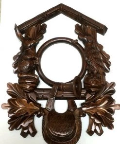 Frankenmuth Clock Company & Bavarian Clock Haus BC-34/3 - Live Animal Bottom Carving 7.5" Cuckoo Clocks, Quartz Cuckoo Clocks & Miniature Clocks