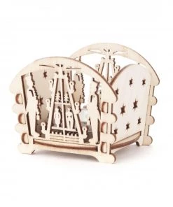 Frankenmuth Clock Company 201/147 - Tealight Holder With Christmas Pyramids