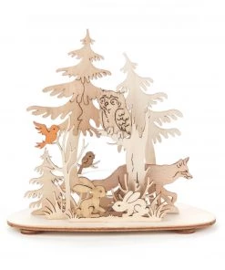 Frankenmuth Clock Company™ View All 201/254 - Tealight Holder With Wildlife Scene