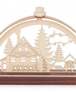 Frankenmuth Clock Company 202/136 - Miniature Candle Arch With Forest Scene