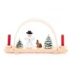 Frankenmuth Clock Company™ View All 202/713 - Miniature Candle Holder/Arch With Snowman & Deer