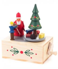 Frankenmuth Clock Company™ Christmas Decorations, Candles & Other Decorations Music Box With Santa