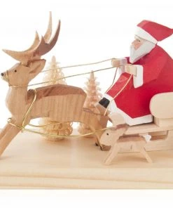 Frankenmuth Clock Company View All 225/072 - Candle Holder With Santa & Reindeer