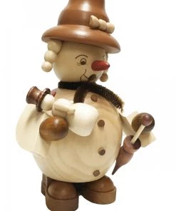 Frankenmuth Clock Company™ Smoker - Lady Snowman W/ Baby German Incense Smokers