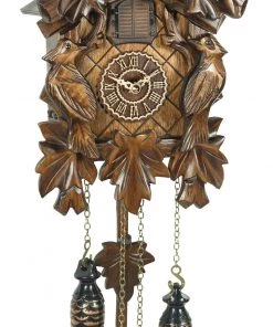 Frankenmuth Clock Company KU372QM - Quartz Musical 5 Leaf 3 Bird Cuckoo Clock
