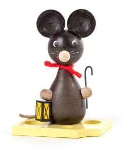 Frankenmuth Clock Company Mouse W/ Lantern Without Base