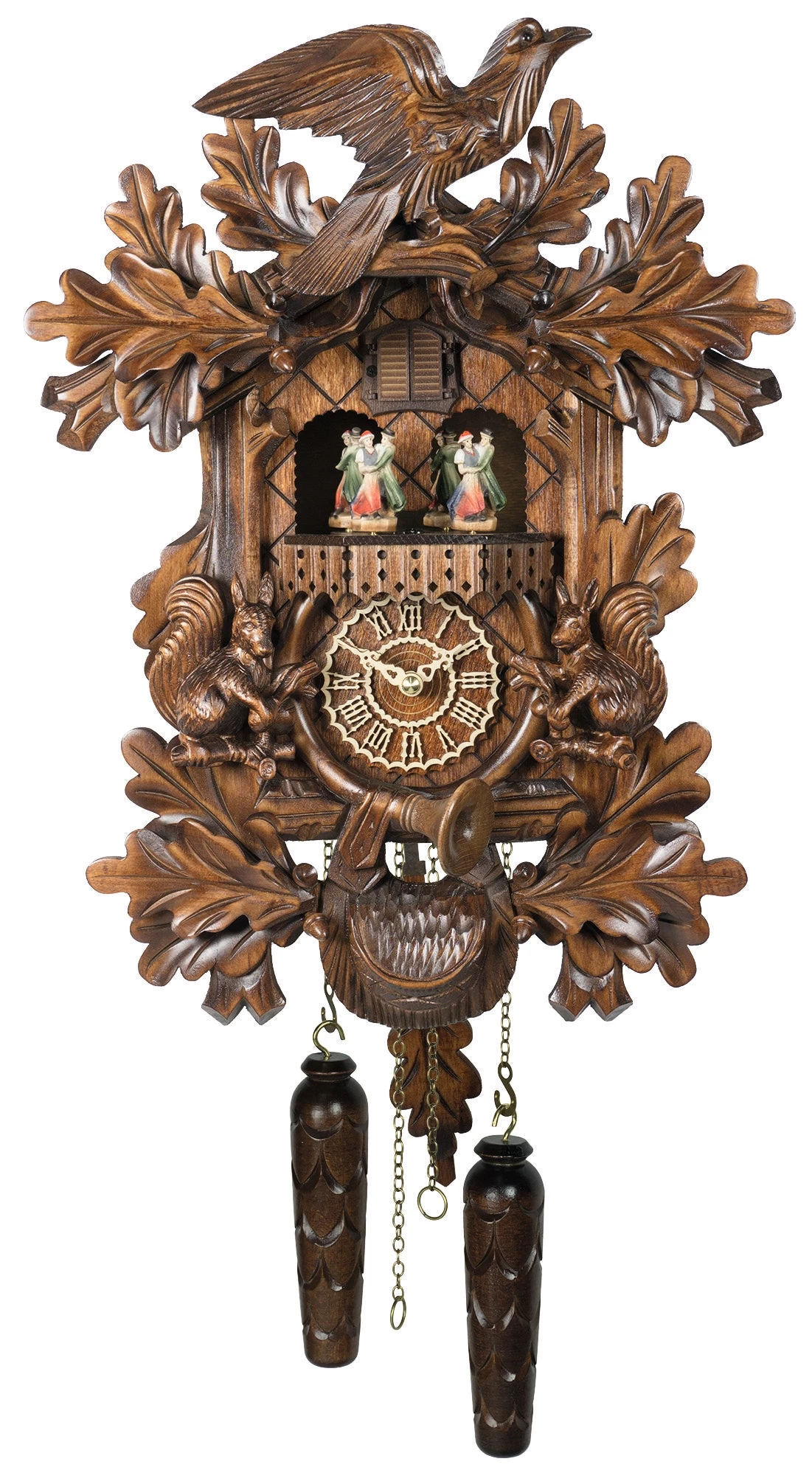 Frankenmuth Clock Company KU381QMT - Quartz Musical Cuckoo Clock With Squirrels View All 3 Frankenmuth Clock Company KU381QMT - Quartz Musical Cuckoo Clock With Squirrels View All