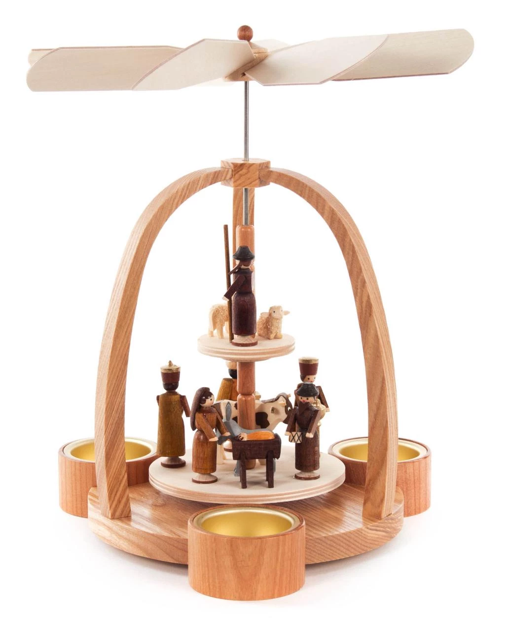 Frankenmuth Clock Company 085/479N - Pyramid With Natural Nativity Scene (Tealights) View All 3 Frankenmuth Clock Company 085/479N - Pyramid With Natural Nativity Scene (Tealights) View All