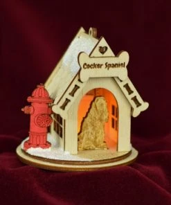 Frankenmuth Clock Company Cocker Spaniel K9 Ginger Cottage