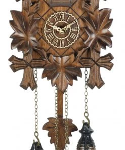 Frankenmuth Clock Company KU412QM - Quartz Musical 5 Leaf 1 Bird Cuckoo Clock