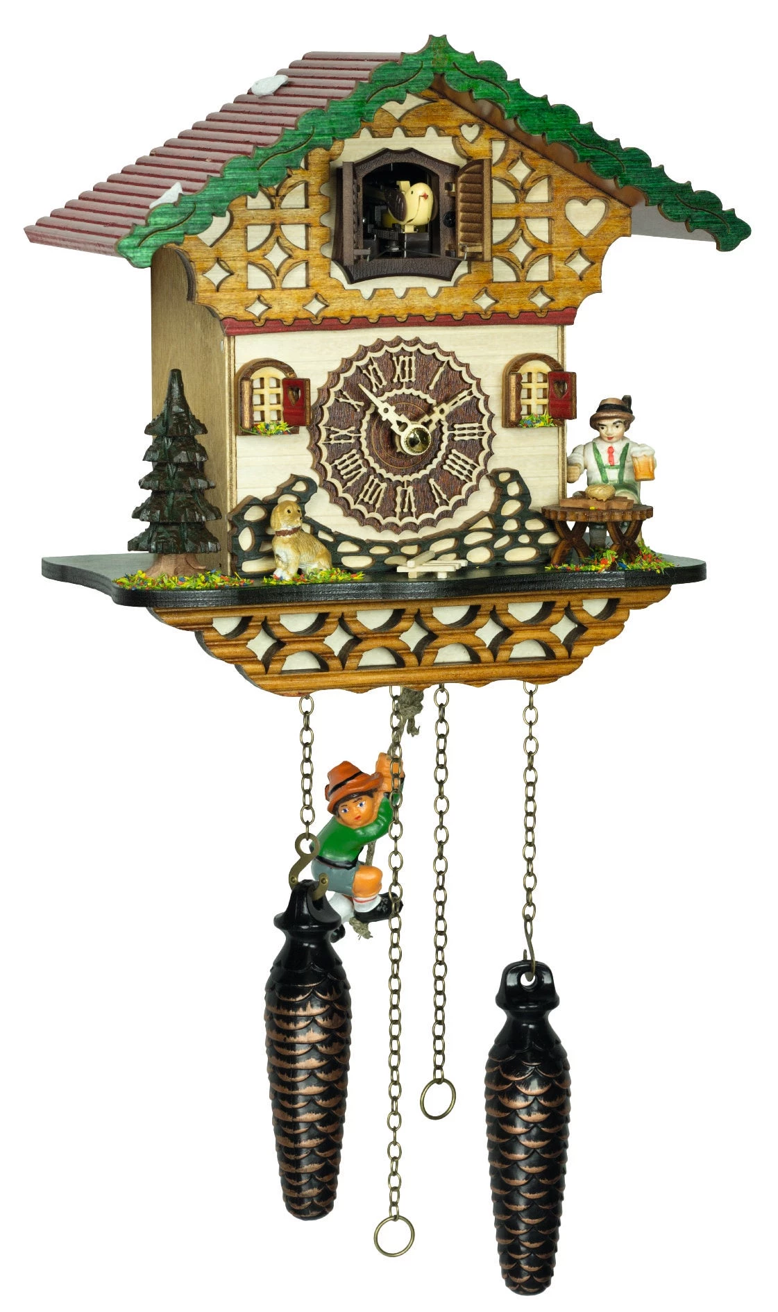Frankenmuth Clock Company KU4264QMS - Quartz Musical Cuckoo With Beer Drinker View All 3 Frankenmuth Clock Company KU4264QMS - Quartz Musical Cuckoo With Beer Drinker View All