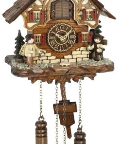 Frankenmuth Clock Company™ View All KU4272QM - Quartz Musical Chalet With Erzgebirge Figurines