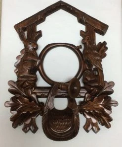 Bavarian Clock Haus Cuckoo Clocks, Quartz Cuckoo Clocks & Miniature Clocks BC-34/3M - Live Animal Musical Bottom Carving 9"