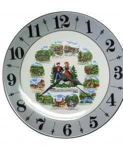 Frankenmuth Clock Company View All Porcelain Plate Clock With Black Forest Scene