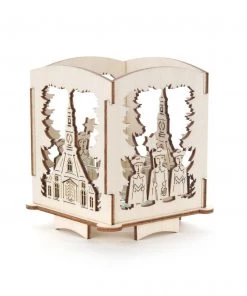 Bavarian Clock Haus View All 201/142 - Tealight Holder With Church & Carolers