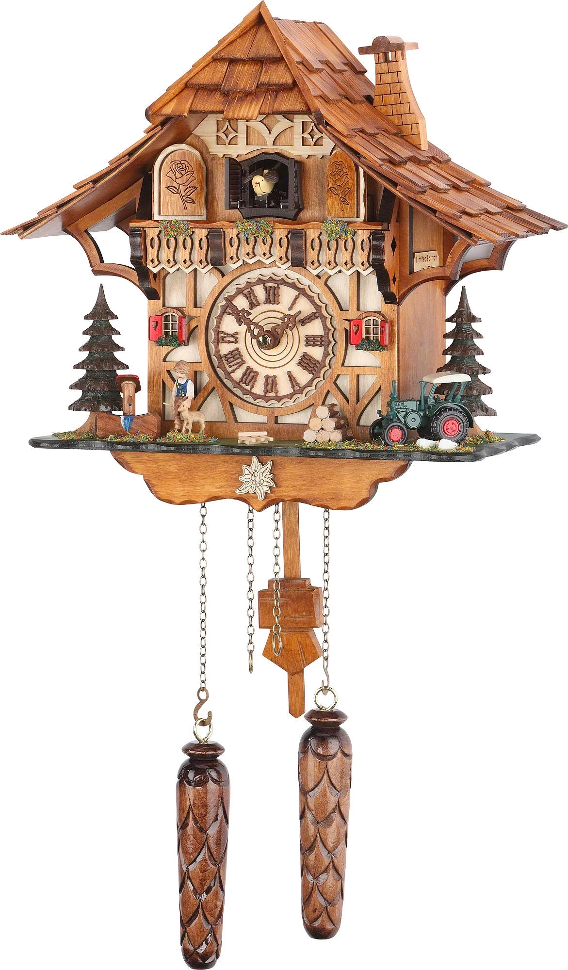 Frankenmuth Clock Company KU482QM-T - Quartz Musical Chalet With Boy, Goat & Tractor 3 Frankenmuth Clock Company KU482QM-T - Quartz Musical Chalet With Boy, Goat & Tractor